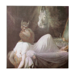 The Nightmare: Henry Fuseli; 18th c. Ceramic Tile