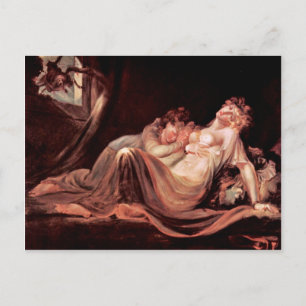 The Nightmare Left The Camp Two Sleeping Girls, By Postcard