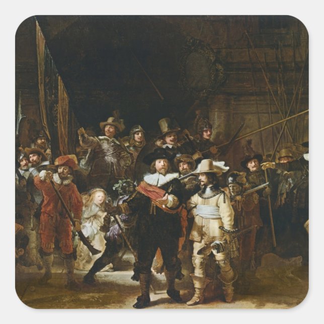 The Nightwatch Square Sticker (Front)