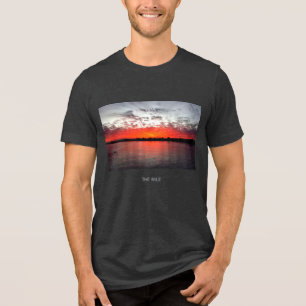 The  Nile River, Dramatic Sunset. Tri-Blend Shirt