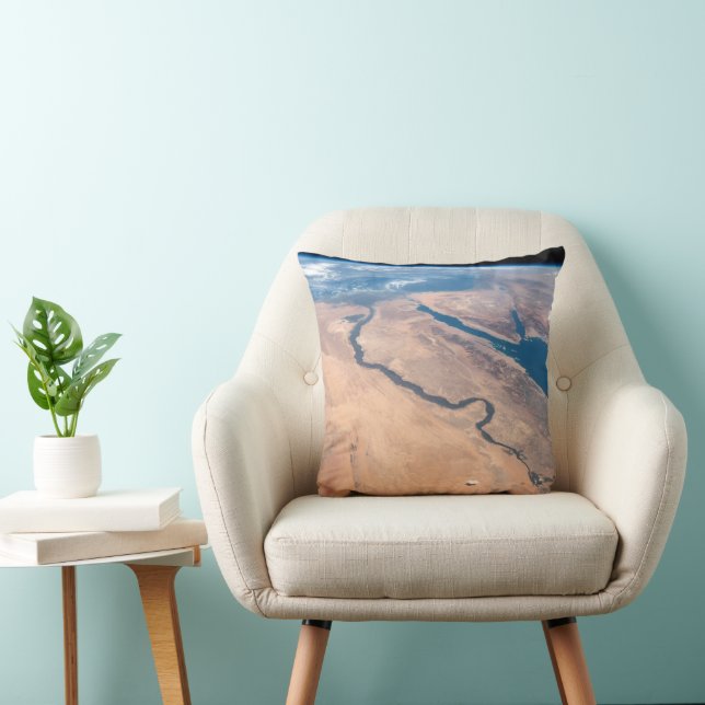 The Nile River, Red Sea And Mediterranean Sea. Cushion (Chair)