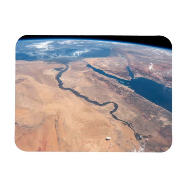 The Nile River, Red Sea And Mediterranean Sea. Magnet (Horizontal)