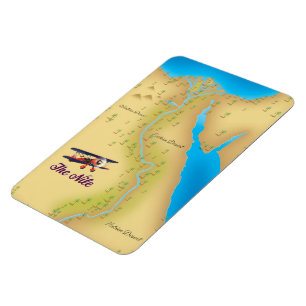 The Nile vintage style old map poster Magnet