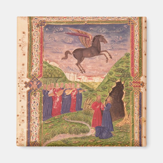 The nine Muses playing instruments Magnet (Front)