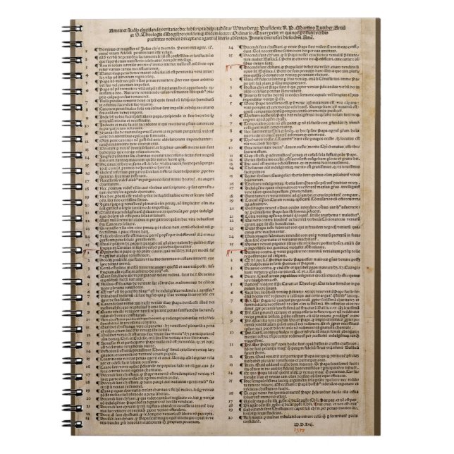 The Ninety-five Theses (Martin Luther) Notebook (Front)