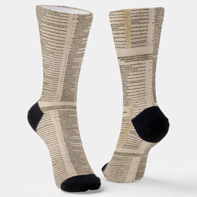 The Ninety-five Theses (Martin Luther) Socks (Angled)