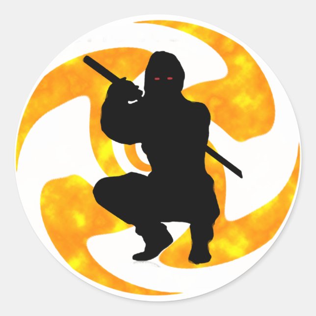 THE NINJAS MOMENT CLASSIC ROUND STICKER (Front)
