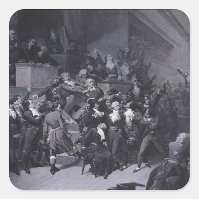 The Ninth Thermidor, c.1840 Square Sticker (Front)