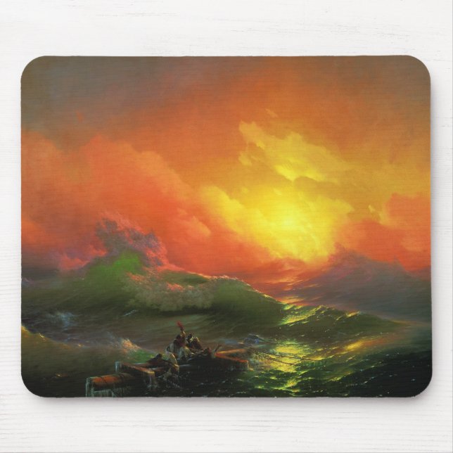 The Ninth Wave (by Ivan Aivazovsky) Mouse Pad (Front)