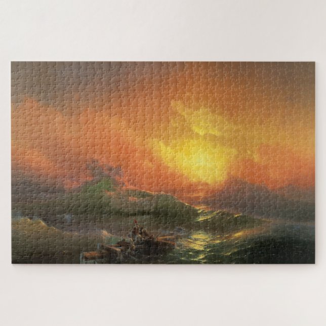 The ninth wave Ivan Aivasovsky sea storm vibrant Jigsaw Puzzle (Horizontal)