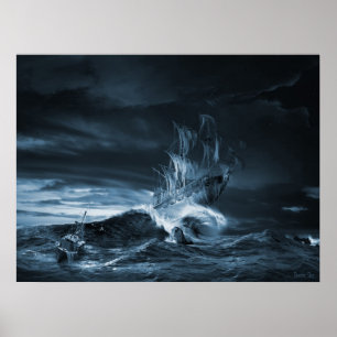 The ninth wave remake, digital artwork poster