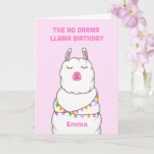 The No Drama Llama Birthday Card