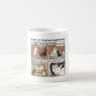 The No-Snack & Noodle Prank Ban Cat Comic Coffee Mug