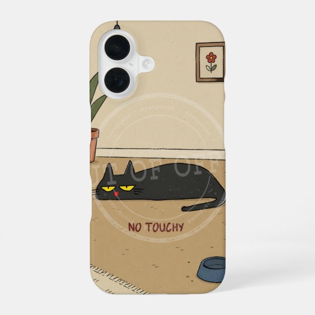 The "No Touchy" Zone iPhone 16 Case (Back)