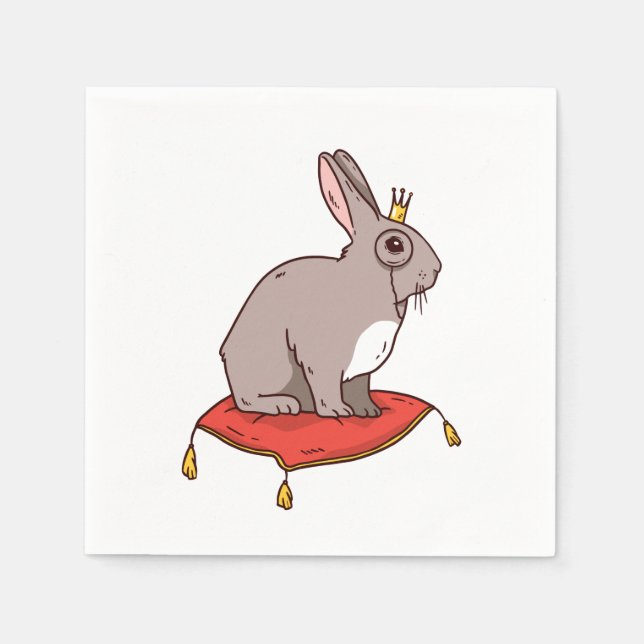The Nobal Rabbit Napkin (Front)