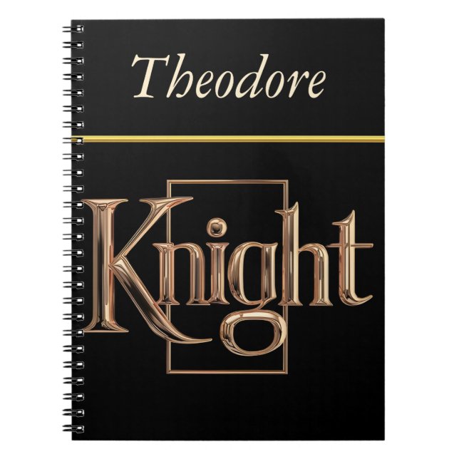 The Noble Knight luxurious Emblem Notebook (Front)