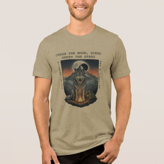 The Nocturnal Guardian: Customise Wolf Midnight Tri-Blend Shirt