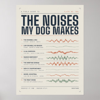 The Noises My Dog Makes Funny Dog Art Print