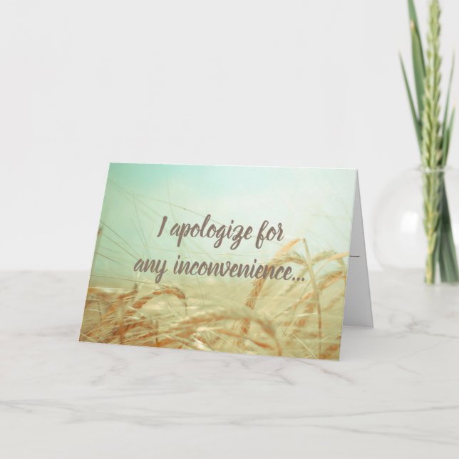 The NON APOLOGY CARD (Front)
