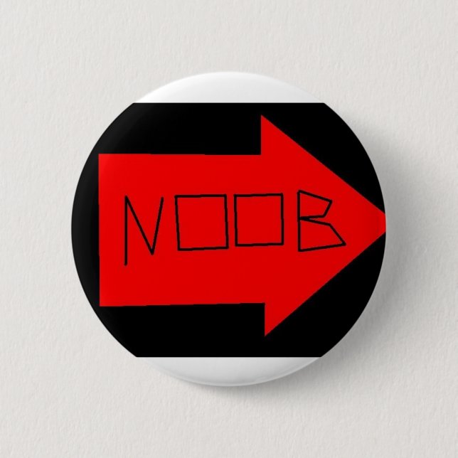 The Noob Arrow 6 Cm Round Badge (Front)