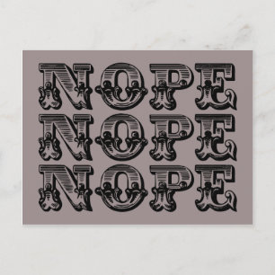 The Nope Card funny postcard