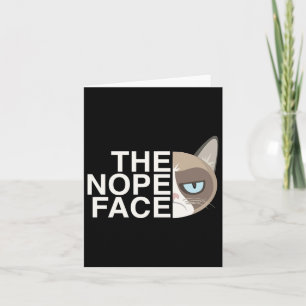 The Nope Face _ Funny Lazy Cat Joke Hoodie For Men Card
