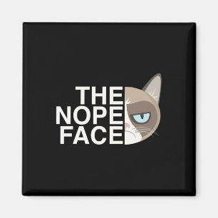 The Nope Face _ Funny Lazy Cat Joke Hoodie For Men Magnet