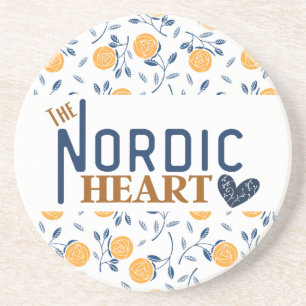 The Nordic Heart Blue and Yellow Coaster