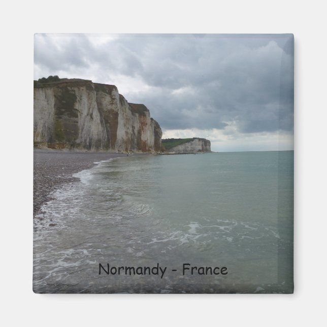 The Normandy coast in France - Les Petites Dalles Magnet (Front)