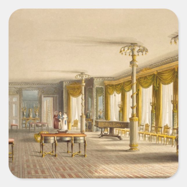 The North Drawing Room, or Music Room Gallery from Square Sticker (Front)