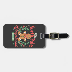 The North Pole Gingerbread Bakery Christmas Luggage Tag