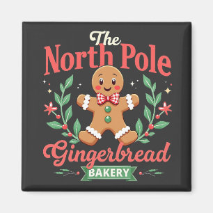 The North Pole Gingerbread Bakery Christmas Magnet