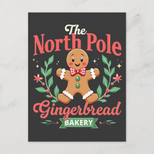 The North Pole Gingerbread Bakery Christmas Postcard