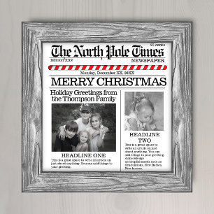 The North Pole Times Newspaper Headlines Poster