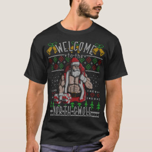The North Swole Santa Claus Muscle Ugly Christmas  T-Shirt