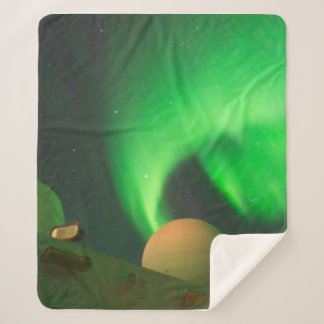 The Northern Lights - Aurora Borealis At Sea Sherpa Blanket