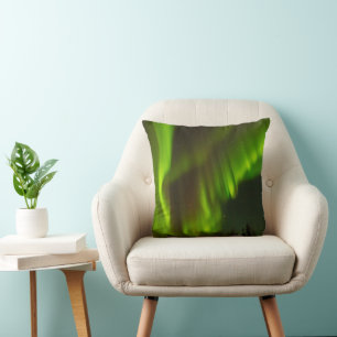 The Northern Lights   Fairbanks, Alaska Cushion
