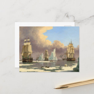 The Northern Whale Fishery, The Swan and Isabella Holiday Postcard