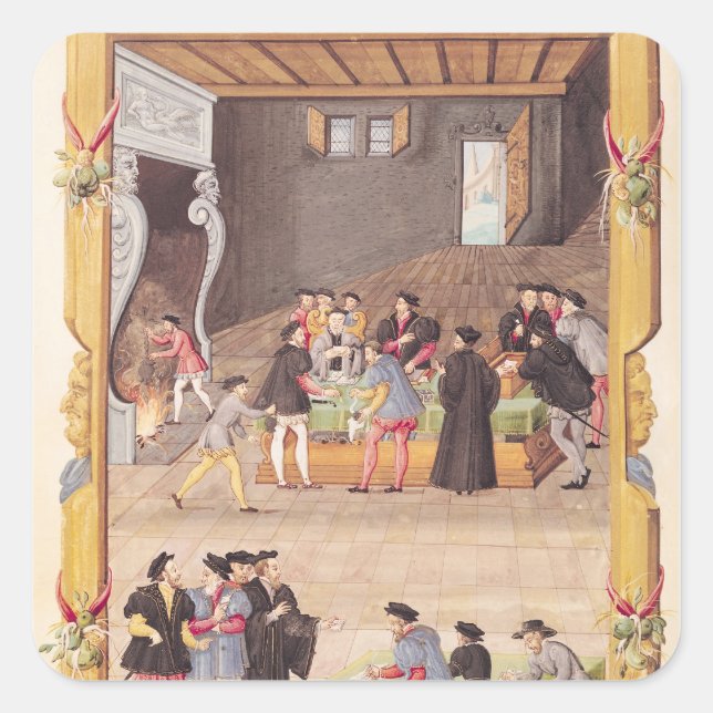 The Notaries and the King's Secretaries Square Sticker (Front)