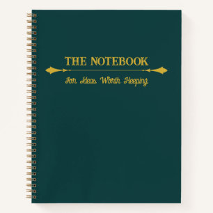 The Notebook Minimalist Emerald Gold Journal