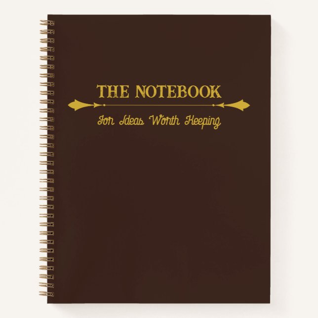 The Notebook | Minimalist Espresso Gold Journal (Front)