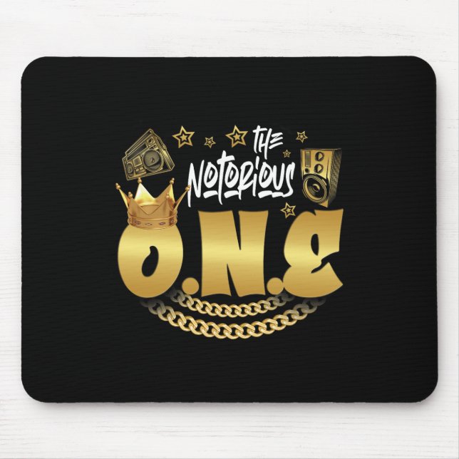 The Notorious One Old School Hip Hop Funny 1st Bir Mouse Pad (Front)