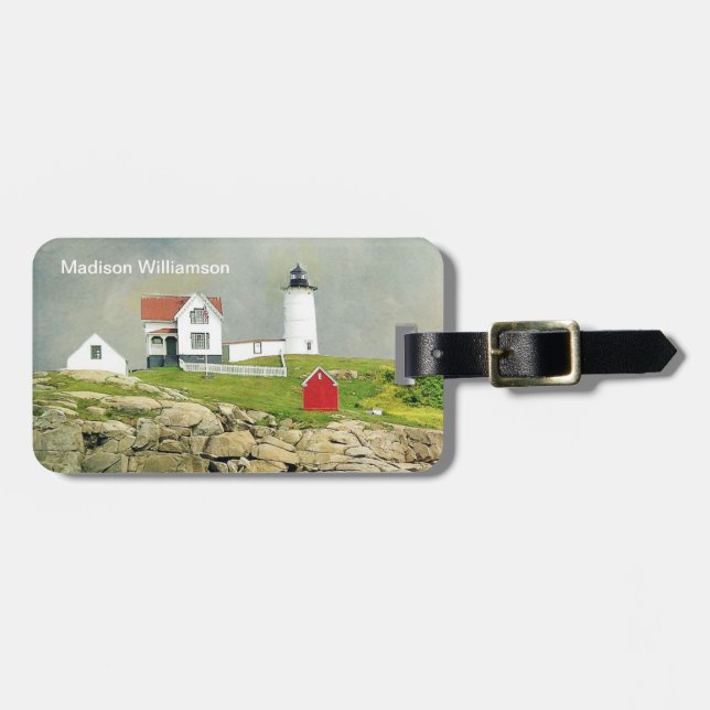 The Nubble Lighthouse as a Luggage / Tag (Front Horizontal)