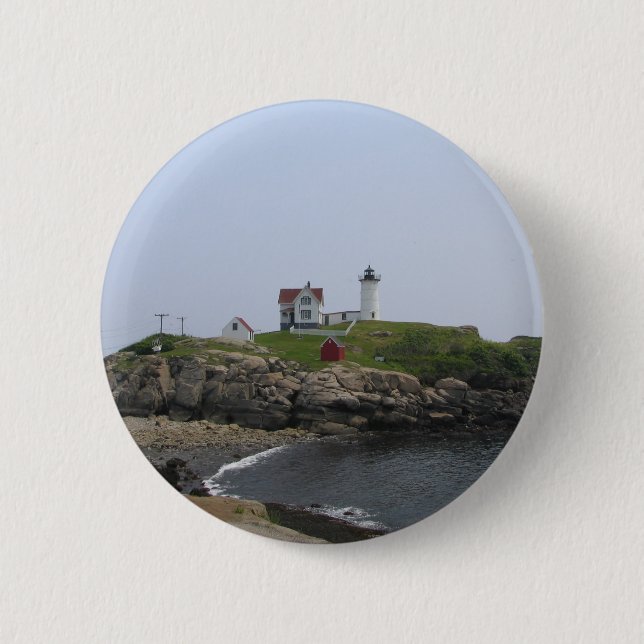 The Nubble Lighthouse Maine 6 Cm Round Badge (Front)