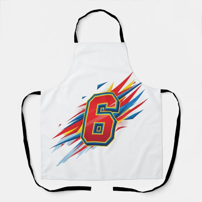 "The Number 6: A Symbol of Harmony and Love" Apron (Front)