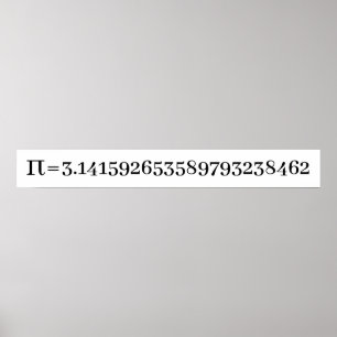 The Number Pi Math & Science Lover's Poster