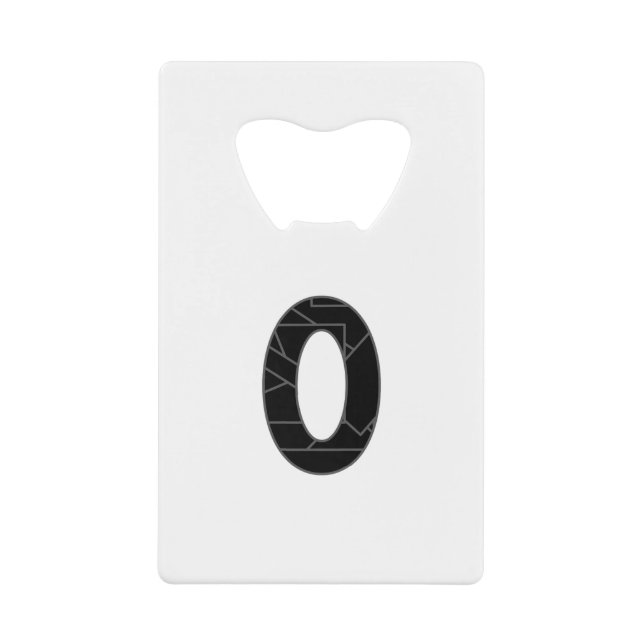The number zero (0) in black (Front)
