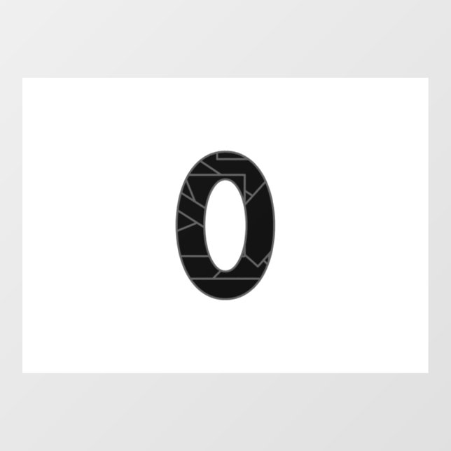 The number zero (0) in black (Sheet)