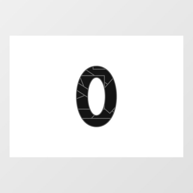 The number zero (0) in black (Sheet)