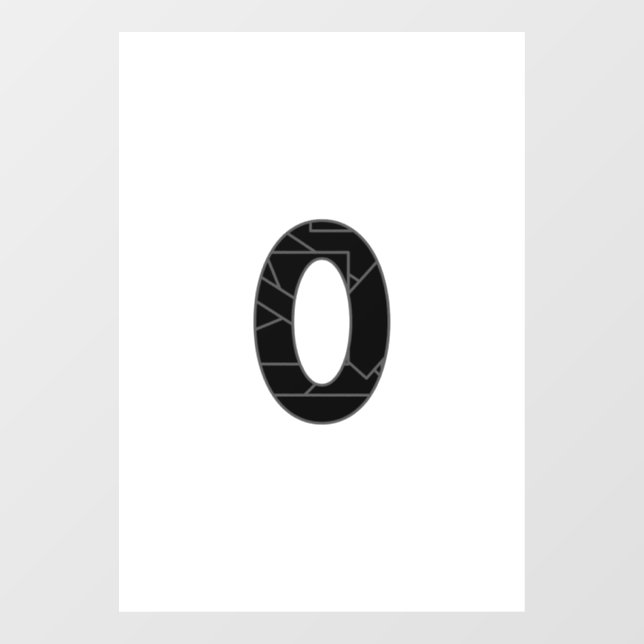 The number zero (0) in black (Sheet)
